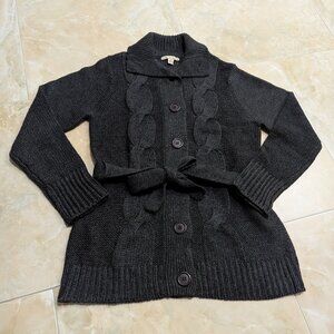 Carolyn Taylor Women's Charcoal Gray Knit Sweater - Large